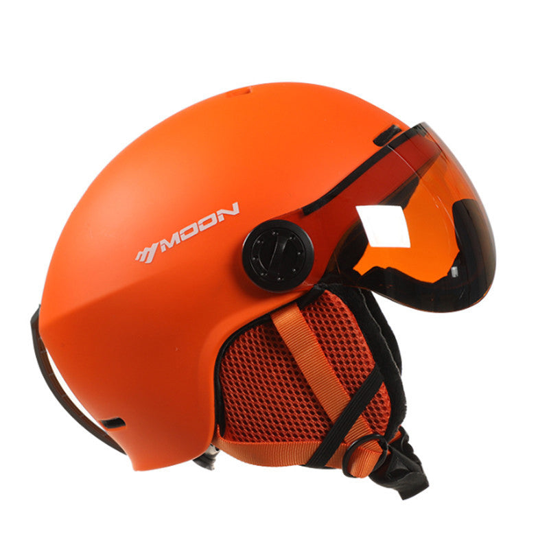 MoonPro Elite Ski and Snowboard Helmet With Integrated Visor