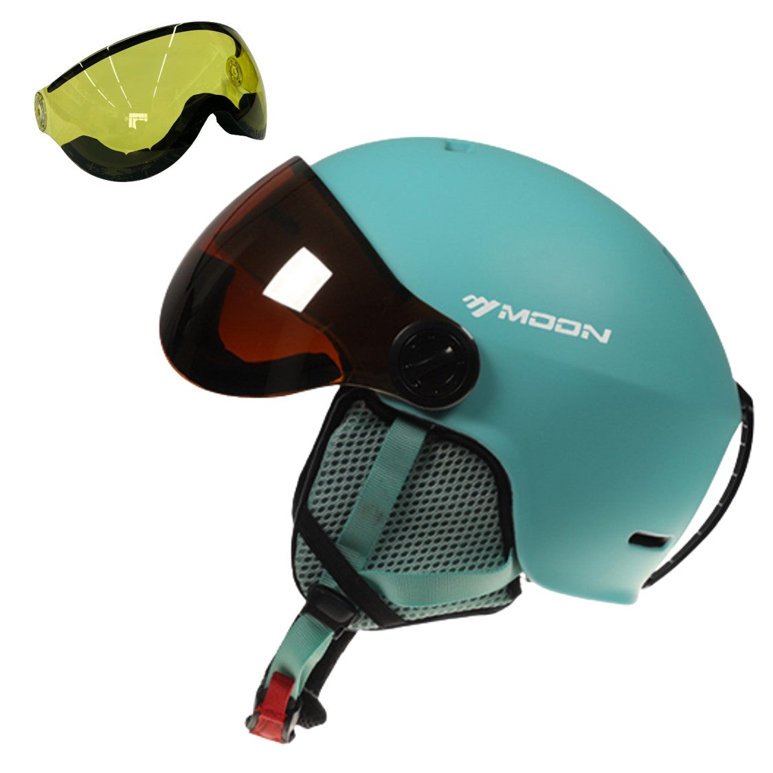 MoonPro Elite Ski and Snowboard Helmet With Integrated Visor