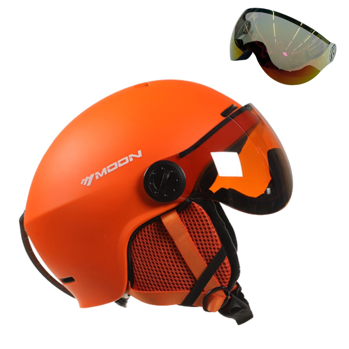 MoonPro Elite Ski and Snowboard Helmet With Integrated Visor