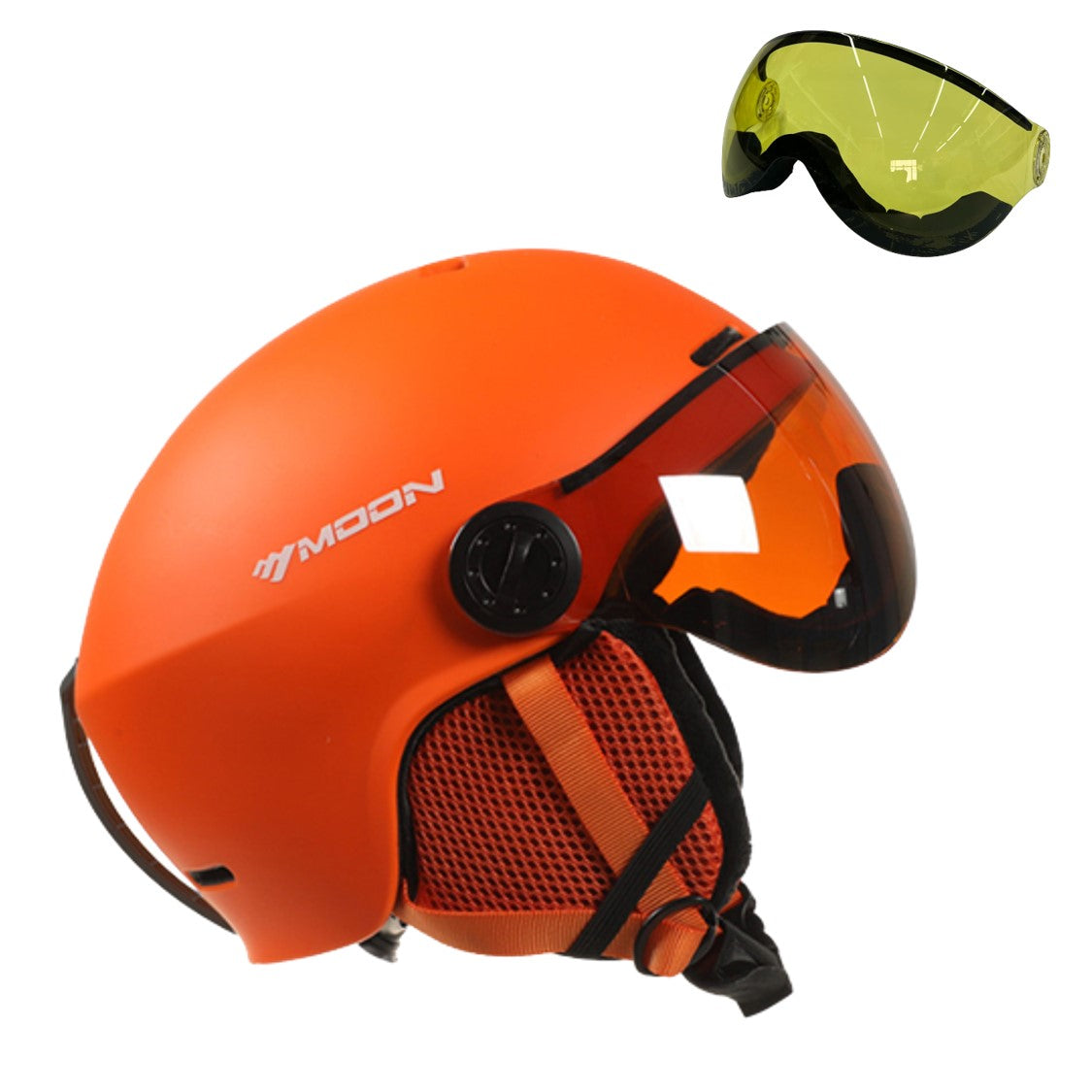 MoonPro Elite Ski and Snowboard Helmet With Integrated Visor