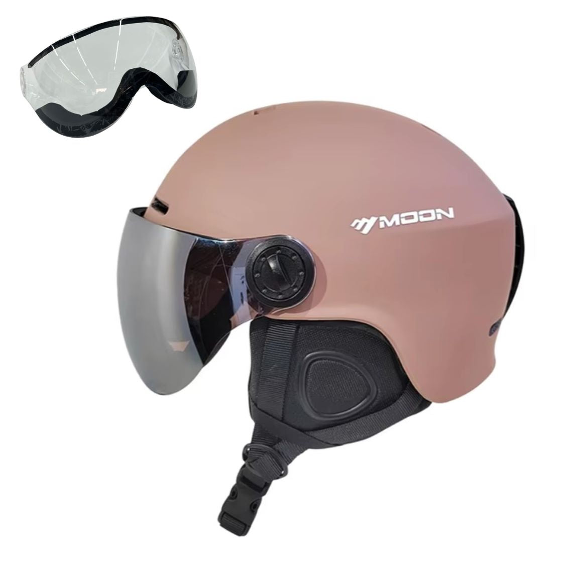 MoonPro Elite Ski and Snowboard Helmet With Integrated Visor