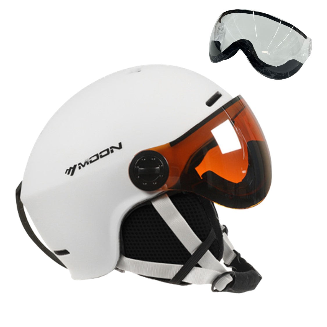 MoonPro Elite Ski and Snowboard Helmet With Integrated Visor