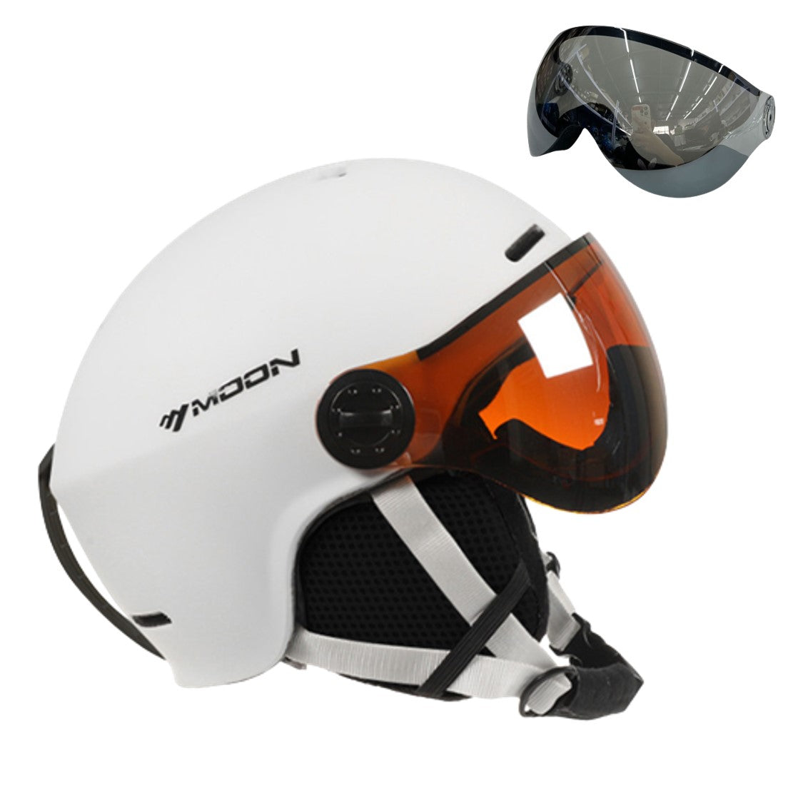 MoonPro Elite Ski and Snowboard Helmet With Integrated Visor