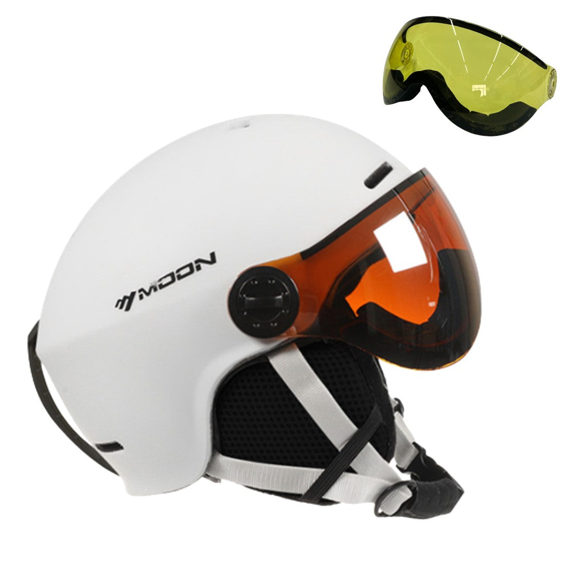 MoonPro Elite Ski and Snowboard Helmet With Integrated Visor