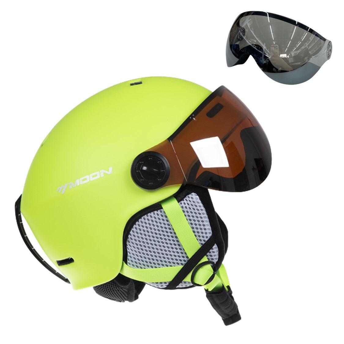 MoonPro Elite Ski and Snowboard Helmet With Integrated Visor