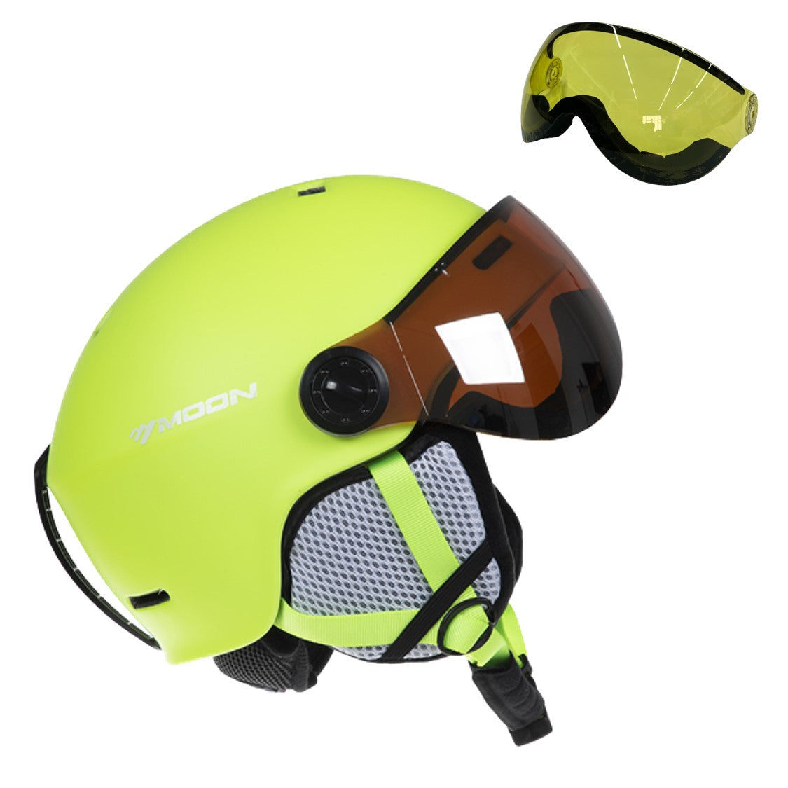 MoonPro Elite Ski and Snowboard Helmet With Integrated Visor